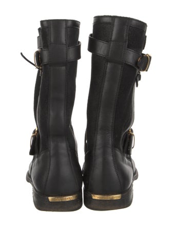 Burberry Leather Moto Boots