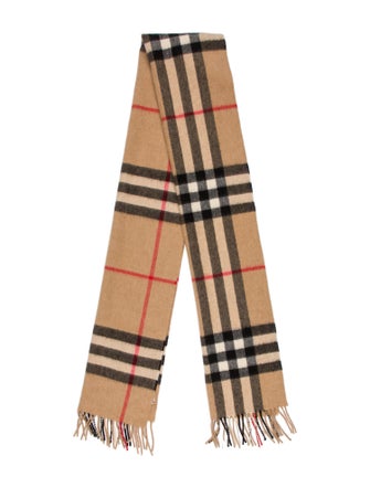 Burberry Cashmere House Check Pattern Scarf