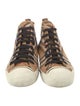 Burberry Canvas Plaid Print Sneakers