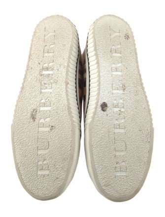 Burberry Canvas Plaid Print Sneakers