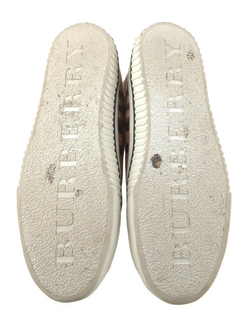 Burberry Canvas Plaid Print Sneakers