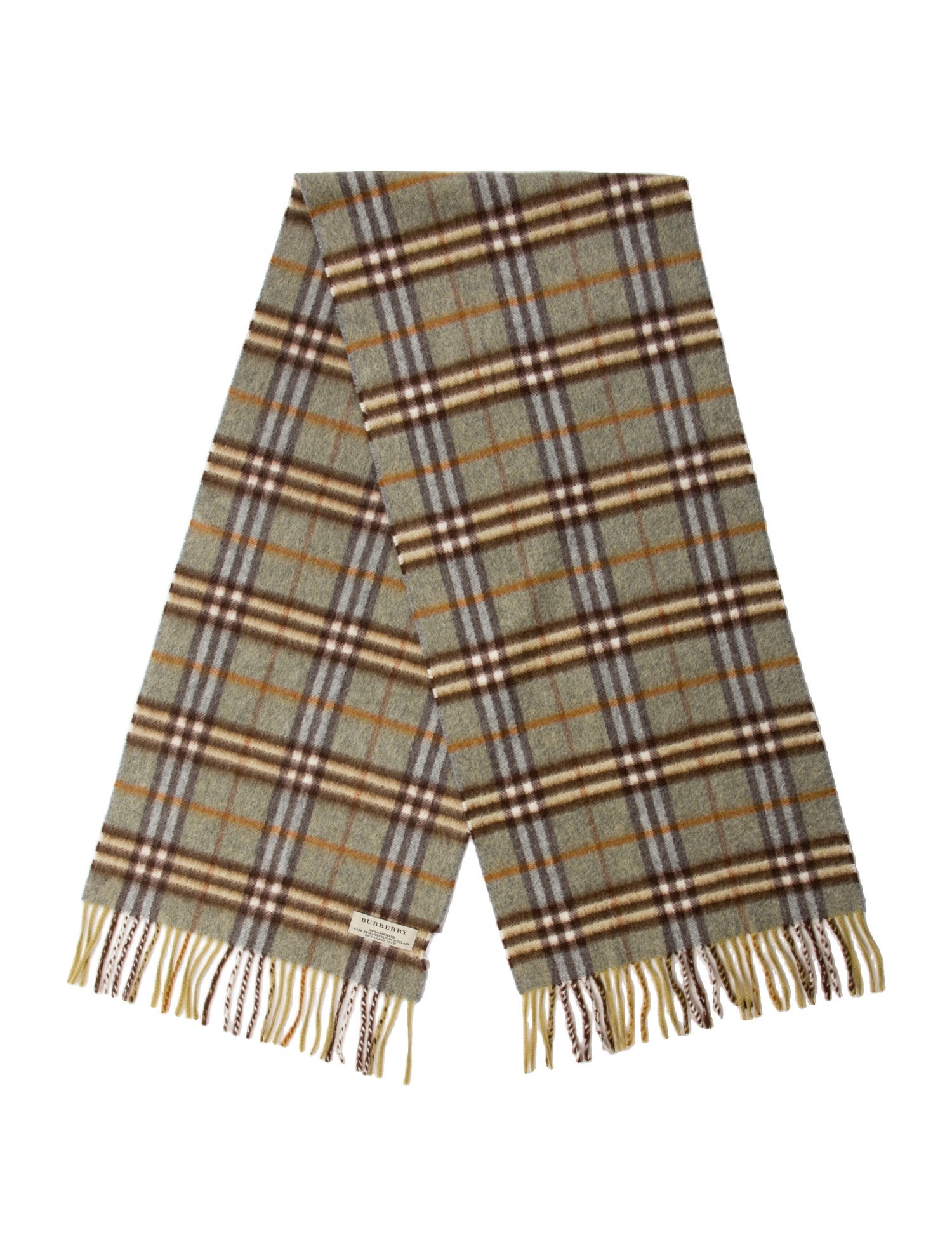 Burberry Cashmere House Check Pattern Scarf