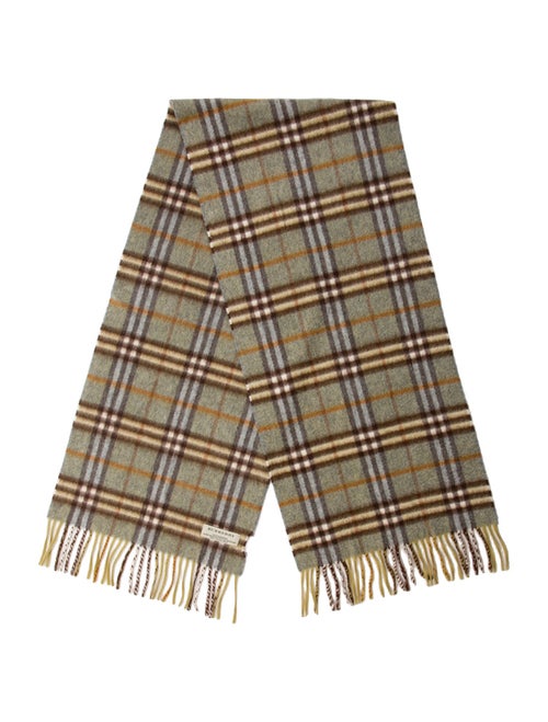 Burberry Cashmere House Check Pattern Scarf