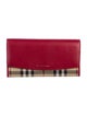 Burberry Horseferry Check Pattern Leather Continental Wallet