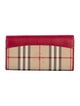 Burberry Horseferry Check Pattern Leather Continental Wallet