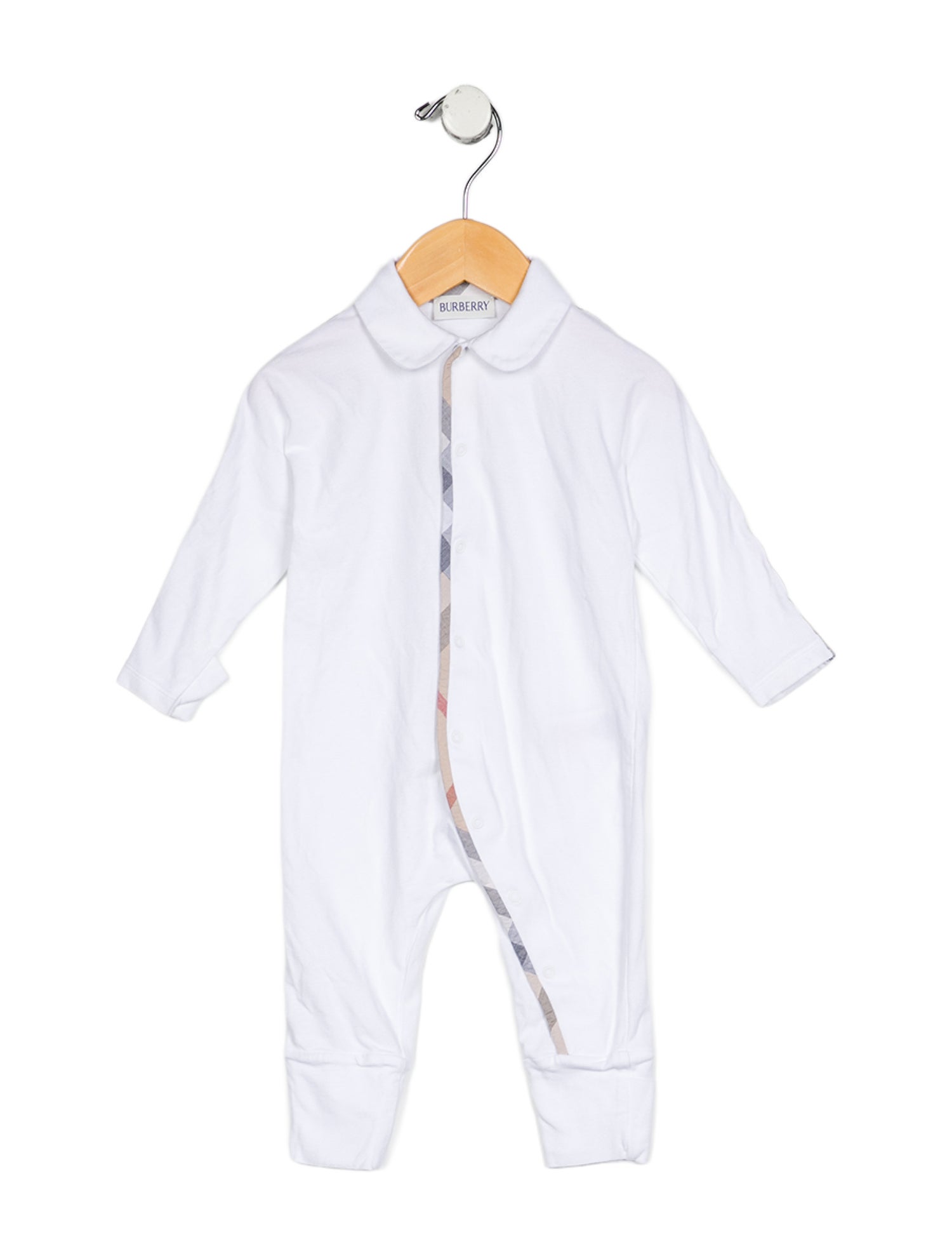 Burberry Infants' Long Sleeve Cotton Onesie