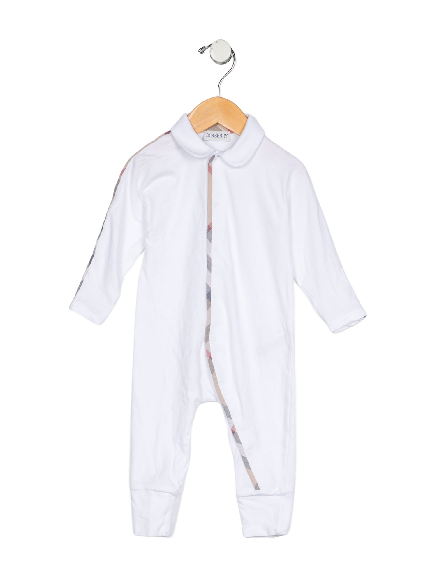 Burberry Infants' Long Sleeve Cotton Onesie