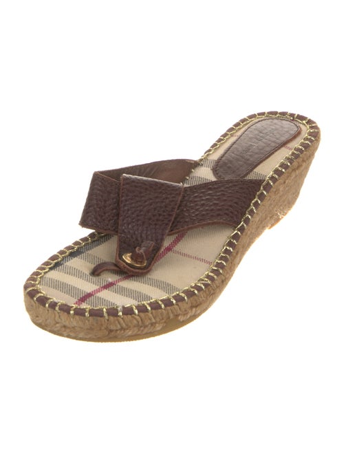 Burberry Nova Check Pattern Leather Espadrilles