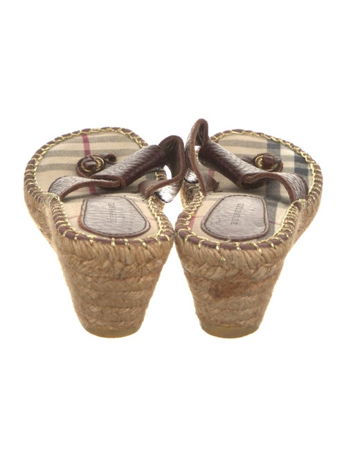 Burberry Nova Check Pattern Leather Espadrilles