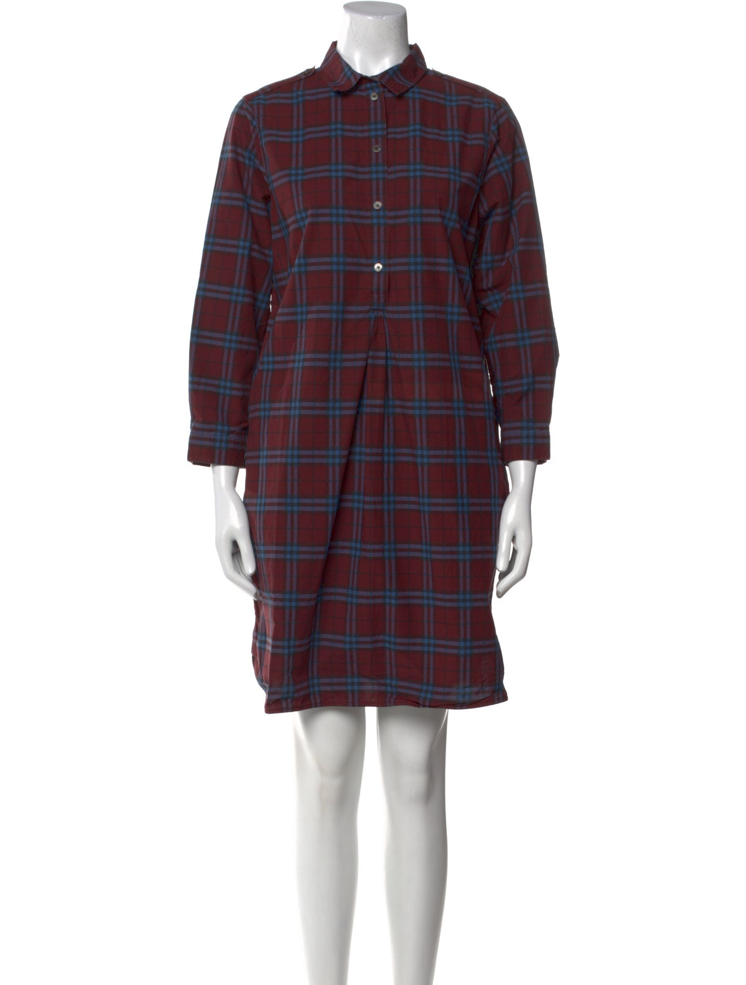 Burberry Plaid Print Mini Dress