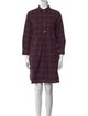 Burberry Plaid Print Mini Dress