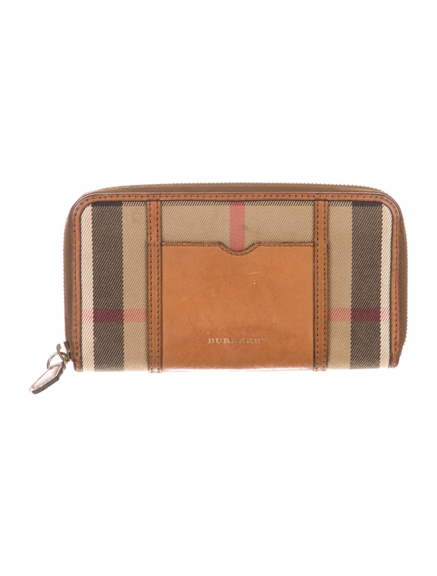 Burberry House Check Pattern Canvas Continental Wallet