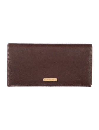 Burberry Leather Continental Wallet
