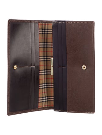 Burberry Leather Continental Wallet