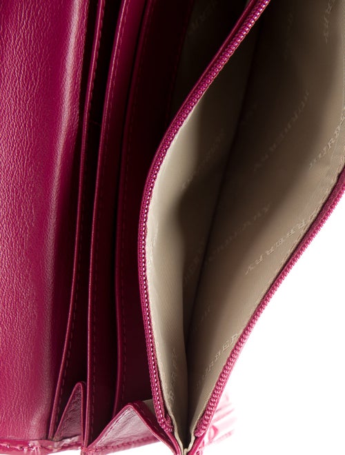 Burberry Patent Leather Continental Wallet