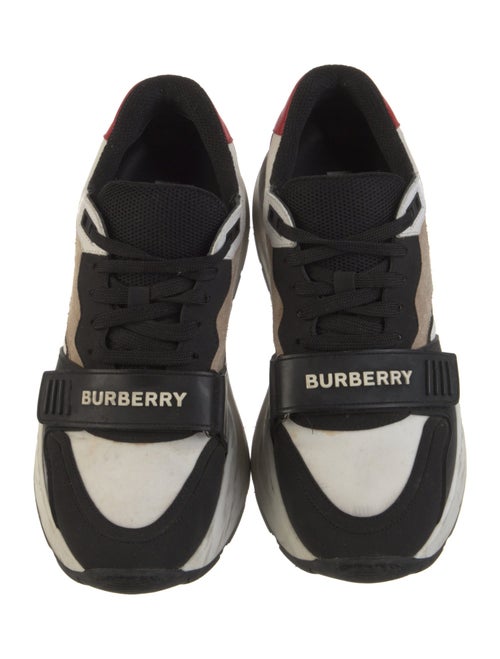 Burberry Nova Check Pattern Leather Sneakers