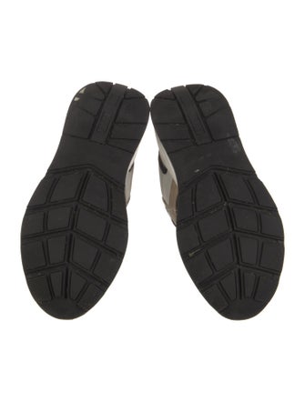 Burberry Nova Check Pattern Leather Sneakers