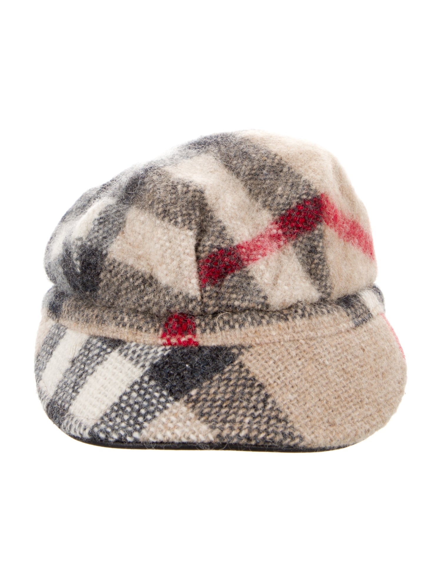 Burberry Check Wool Baseball Hat