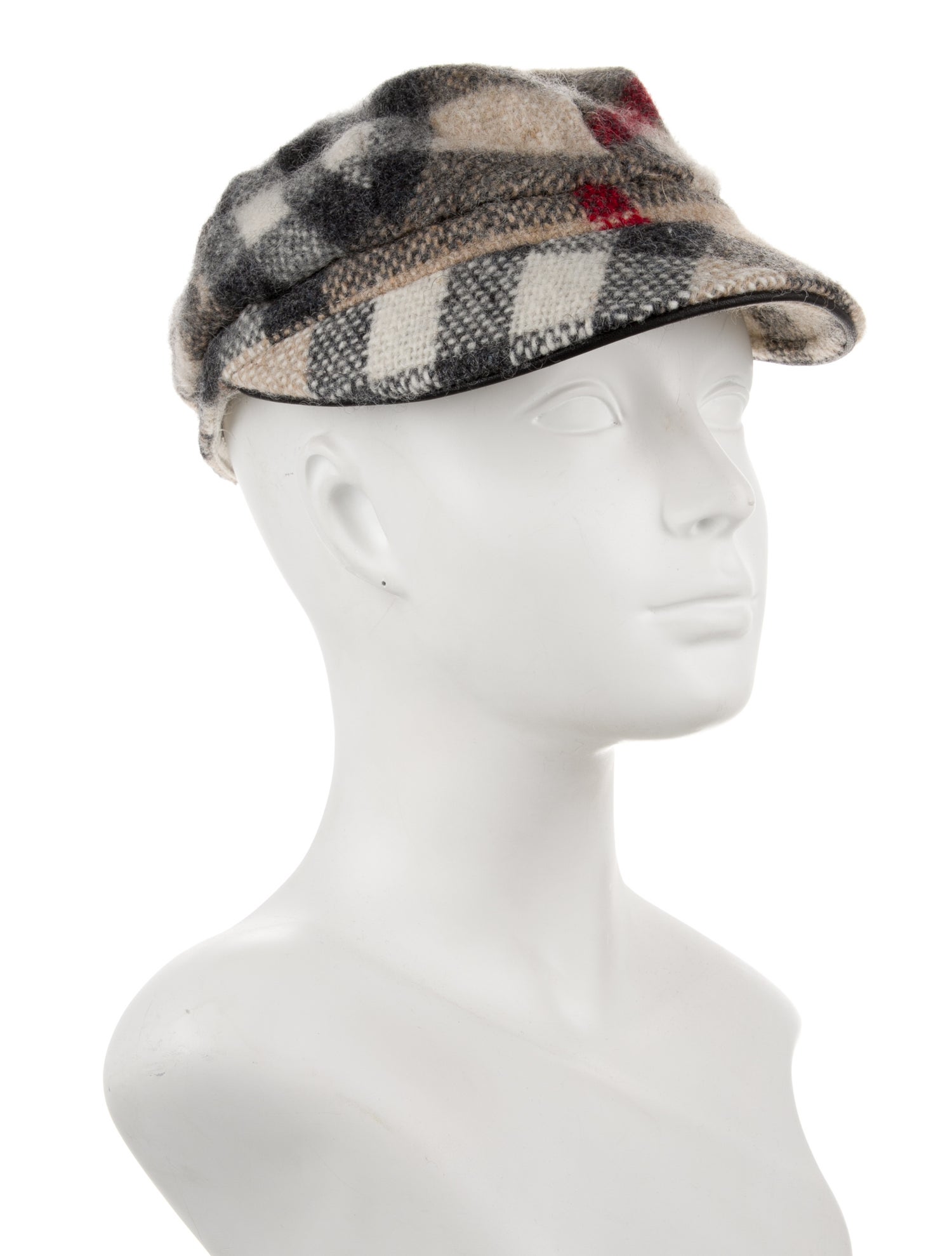 Burberry Check Wool Baseball Hat