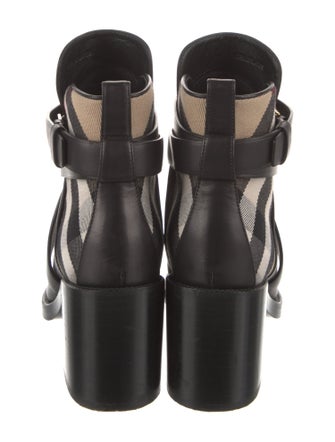 Burberry Leather Printed Boots