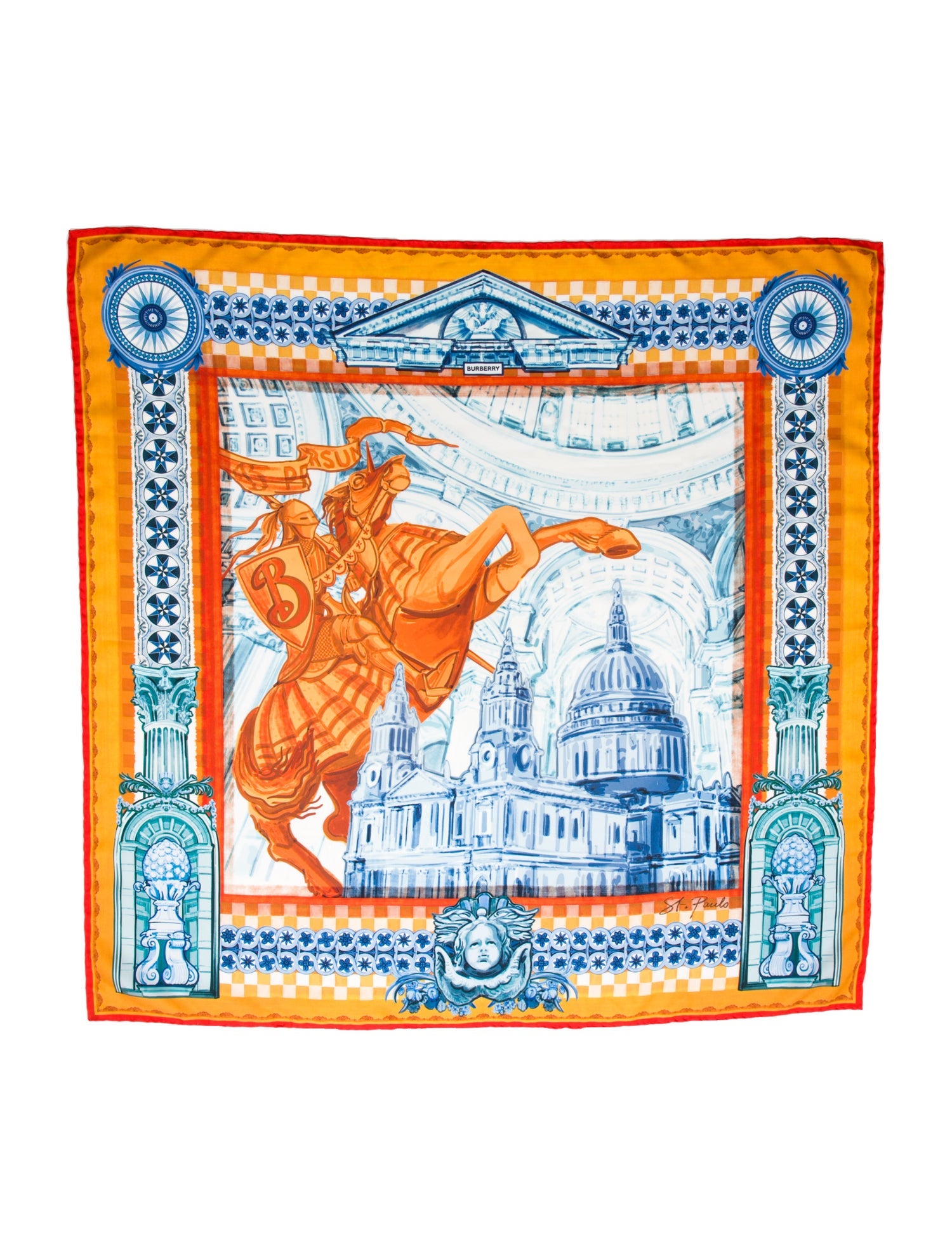 Burberry Silk House Check Pattern Scarf