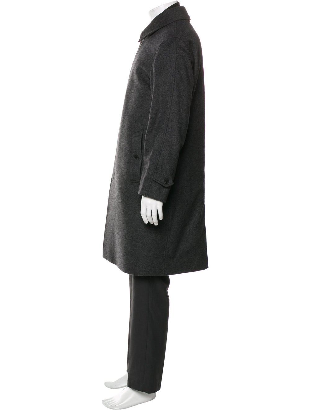 Burberry London Overcoat Grey Woven Lining Slit P… - image 2