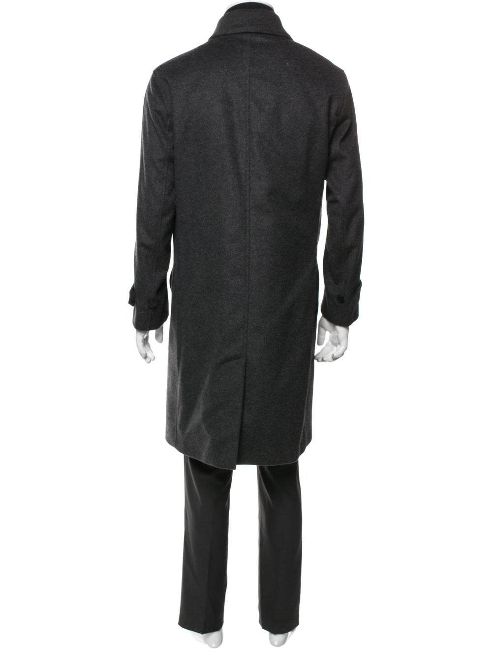 Burberry London Overcoat Grey Woven Lining Slit P… - image 3