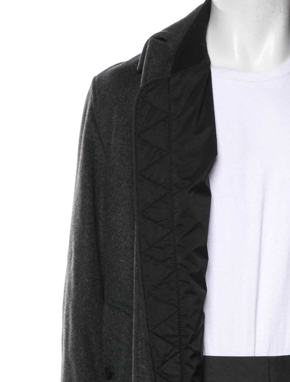 Burberry London Overcoat Grey Woven Lining Slit P… - image 4