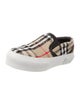 Burberry House Check Pattern Leather Trim Embellishment Sneakers
