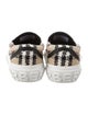 Burberry House Check Pattern Leather Trim Embellishment Sneakers