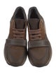 Burberry House Check Pattern Suede Athletic Sneakers