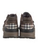 Burberry House Check Pattern Suede Athletic Sneakers