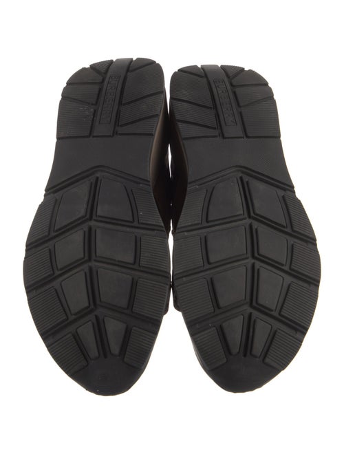 Burberry House Check Pattern Suede Athletic Sneakers