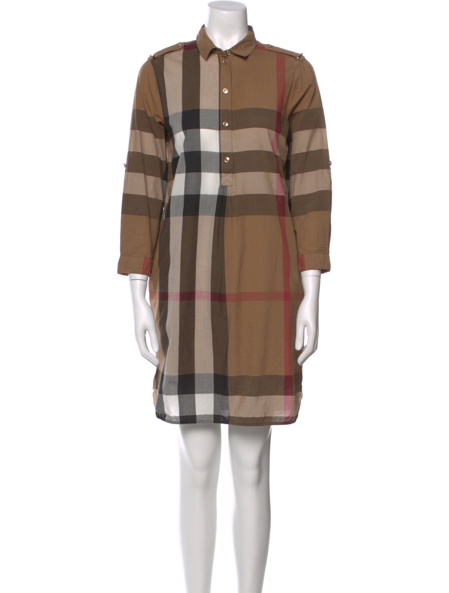 Burberry Plaid Print Mini Dress