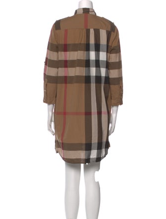 Burberry Plaid Print Mini Dress