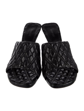 Burberry Leather Embroidered Accent Slides