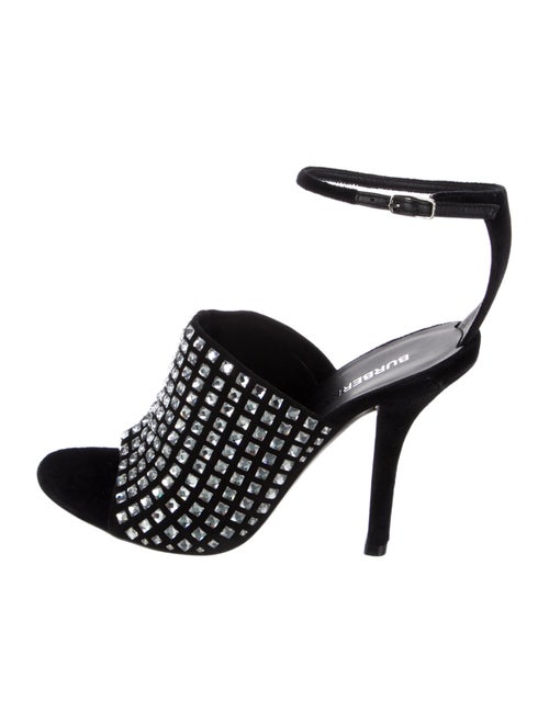 Burberry Suede Crystal Embellishments Sandals