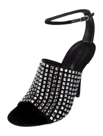 Burberry Suede Crystal Embellishments Sandals