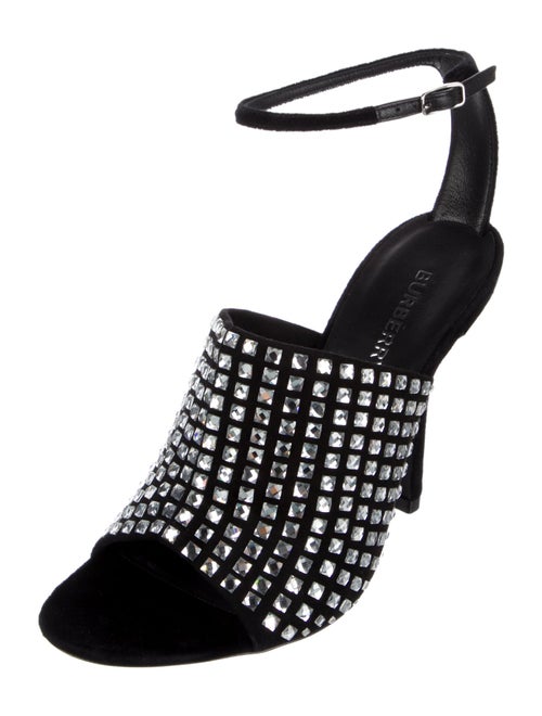 Burberry Suede Crystal Embellishments Sandals