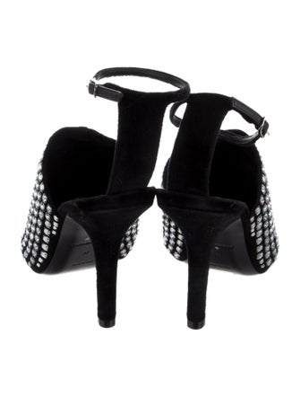 Burberry Suede Crystal Embellishments Sandals