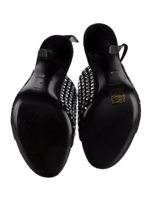 Burberry Suede Crystal Embellishments Sandals