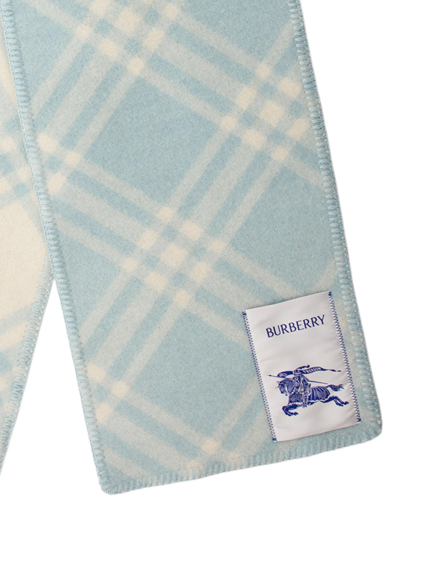 Burberry Wool Plaid Print Scarf