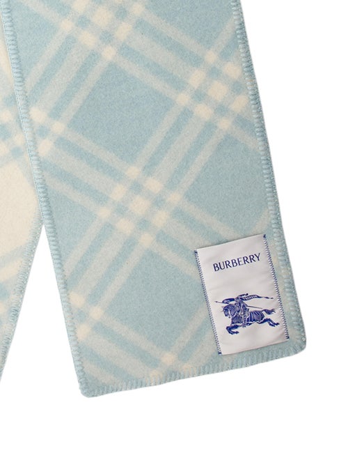 Burberry Wool Plaid Print Scarf
