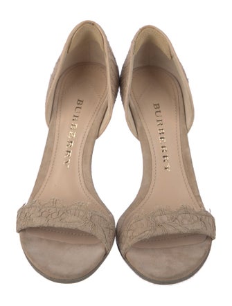 Burberry Lace Slingback Sandals