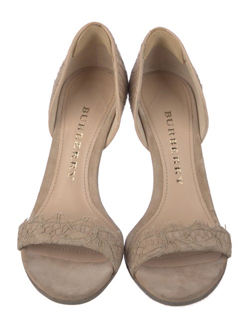 Burberry Lace Slingback Sandals
