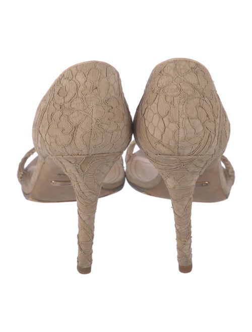 Burberry Lace Slingback Sandals