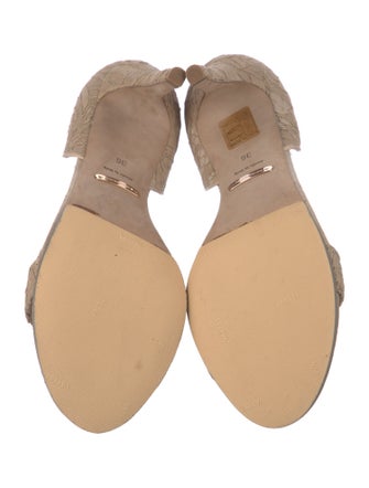 Burberry Lace Slingback Sandals