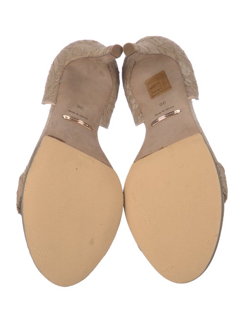 Burberry Lace Slingback Sandals