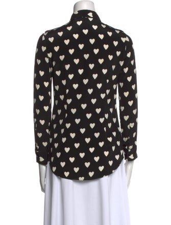Burberry Silk Printed Button-Up Top