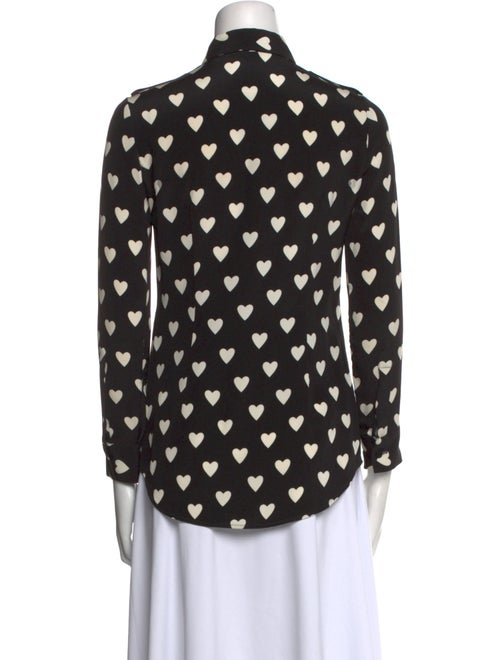 Burberry Silk Printed Button-Up Top